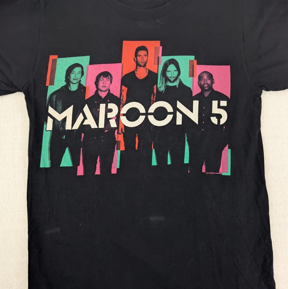 Maroon 5 2013 North American Tour Vintage Concert Tee Small